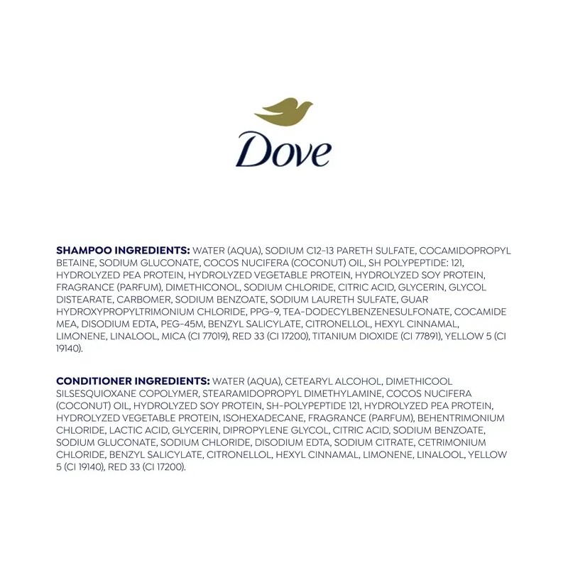 Dove Shampoo Y Acondiconador Cabello Seco Y Dañado 355ml