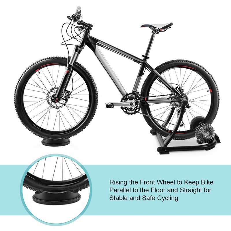 Black Bike Wheel Training Stand Front Wheel Riser, Indoor Trainers,