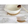 Thousand "Trivet, Natural 28 cm Diameter Big Size Bamboo Leather
