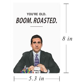 Gonzey The Office Michael Scott Boom Roasted Birthday Cards