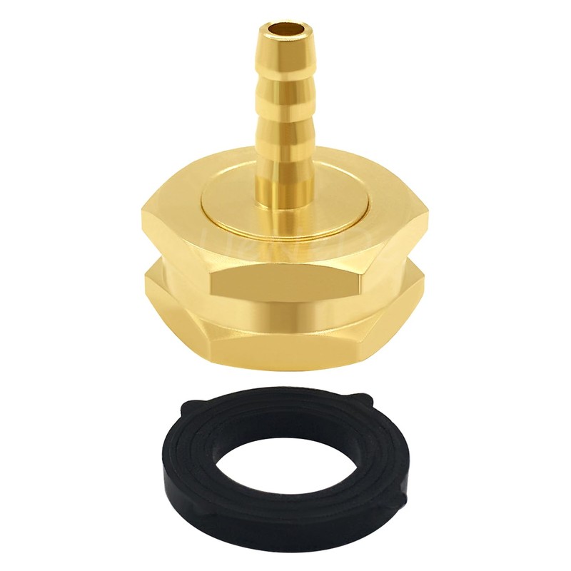 Uenede 2PCS Brass 3/8" Barb x 3/4"GHT Female Garden Hose