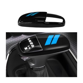 HZEL Car Gear Shift Knob Head Cover, Automotive Gear Shifting Knob Head Protector, Vehicle Interior Decorative Accessories, Compatible with Charger Challenger 2015-2024 Durango 2016-2024 (Black/Blue)