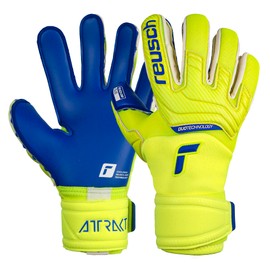 Reusch Attrakt Duo Goalkeeper Gloves, Yellow/Blue, Size 8