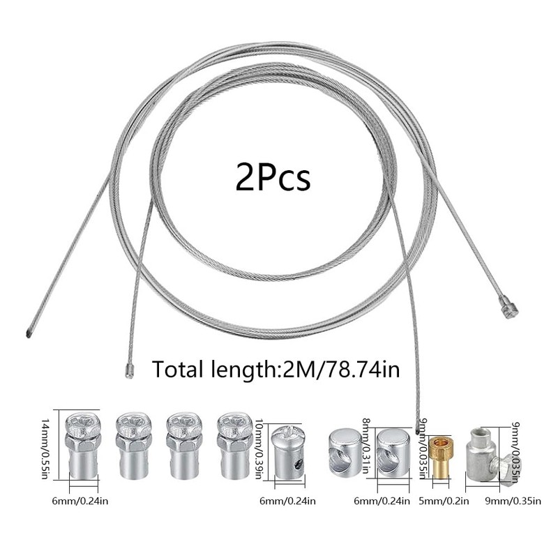 2 Pieces Motorcycle Universal Cable Pulley Universal Repair Kit Bowden