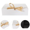 Beaupretty Pack of 10 Gift Boxes Wedding Silk Ribbon White