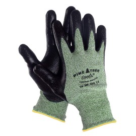 Level 5 Cut Resistant Gloves w/ coated grip for Food Handling | Gardening | Warehouse | Wood Work | Hunting & fishing | Men & Women | by Pine Tree Tools Size (L)
