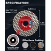 ZERICHIVE Tile Blade 4.5" Diamond Ceramic Cutting Disc for Cutting