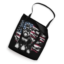 Miniature Schnauzer American Flag USA Flag Tote Bag