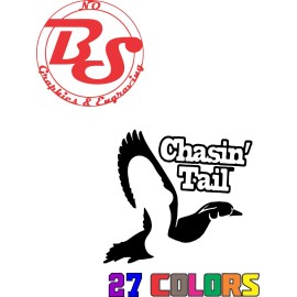 noBS graphics 6" Chasin Tail Decal Funny Joke Hunting Fishing Buck Commander Duck Dynasty noBS - Chasin Tail Duck