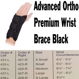 Right X-Small Premium Wrist Brace 4.5-5.5"