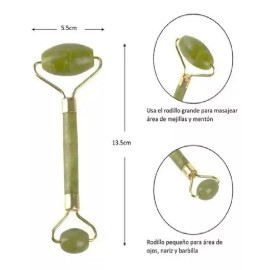 KFMX Rodillo De Jade Facial Antiedad Verde + 4 Mascarillas Regalo
