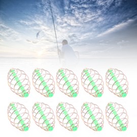 10PC Spring Coil Inline Method Feeder Coil Inline Metal Bait Thrower Feeder Fishing Tackle (S 18x13x3cm / 7.1x5.1x1.2in)