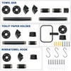 NearMoon 4 Pieces Industrial Pipe Bathroom Hardware Set, Include 18