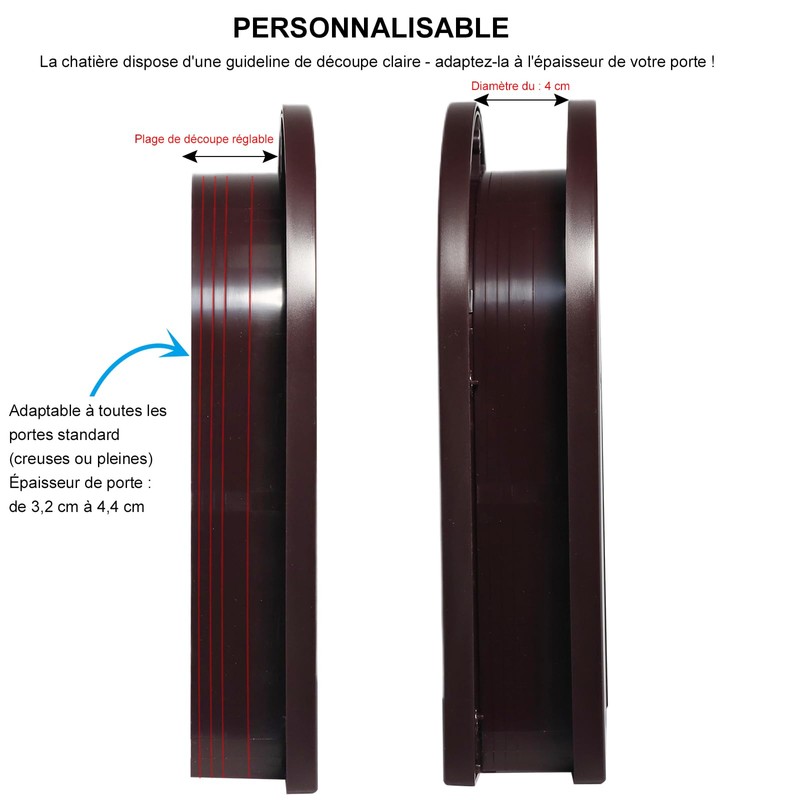 Wordcam Cat Door Interior Door, 2-Way Interlock for Indoor Cats