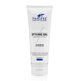 FRAGFRE Styling Gel Fragrance Free 8 oz Medium Hold - Hair Styling Gel for Sensitive Skin - Hypoallergenic Parabens Free - Gluten Free Vegan Cruelty Free - for Men Women and Children