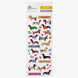 Dachshunds Dog Stickers for Children, Kids, Toddlers, Adults - Scrapbook Craft Decorating Activities and Party Bag Filler Favours - Fun Cool Cute Sticker Pack for Boys Girls