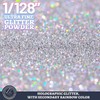 LEOBRO 180G/6.35OZ Holographic Ultra Fine Glitter, 1/128" Silver Glitter Fine