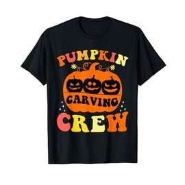 Pumpkin carving crew, matching family pumpkin face group T-Shirt
