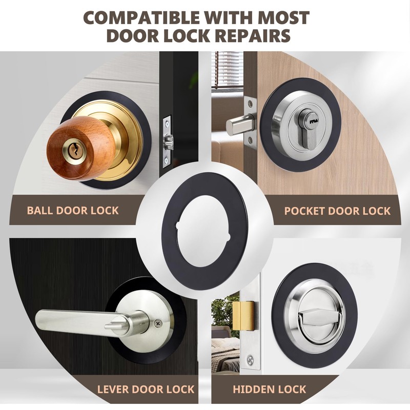 Vizava 1 Pcs Upgraded Door Knob Plates with Double-Sided Tape