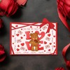 ORIGACH Valentine's Day Teddy Bear Clear Stamps and Cutting Dies