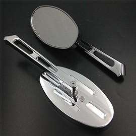 SMT-Alloy rearview Running Custom Mirror Compatible With Harley softail FatBoy OVAL Shape [B075VMCD4X]