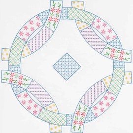 Patchwork Wedding Rings 18" Quilt Blocks