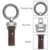 Titanium Carabiner Key Ring Clip, Leather Keyring, Quick Release Belt