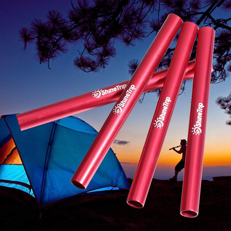 Jacksing Tent Pole Repair Tube, 4 Pieces Aluminium Alloy Tent