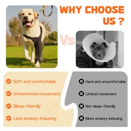 Pawfun Dog Leg Sleeve for Front Leg, Breathable Dog Recovery Sleeve Stops Licking Wound Protection Fits Small Medium Large Dogs Left Front Leg,XS