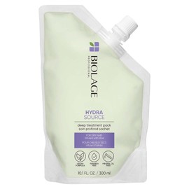 Biolage Hydra Source Deep Treatment Pack | Moisturizing & Strengthening Hair Mask | With Aloe | For Dry, Damaged Hair | Paraben Free | Vegan | Cruelty Free | Leave In Hair Treatment | 10.1 Fl. Oz
