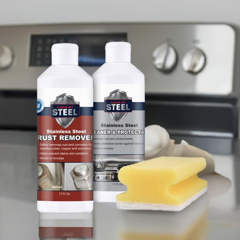 CLEAN MY STEEL Stainless Steel Rust Stain Remover, Protector &