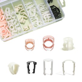 Lecctso 70PCS Car Fuel Line Clips, Fuel Line Clamp, 3/8" 5/16" Plastic Fuel Tank Repair Kit, 7 Sizes Fuel Line Retainer Clips Assortment Kit Car Accessories Compatible with Ford GM Chrysler