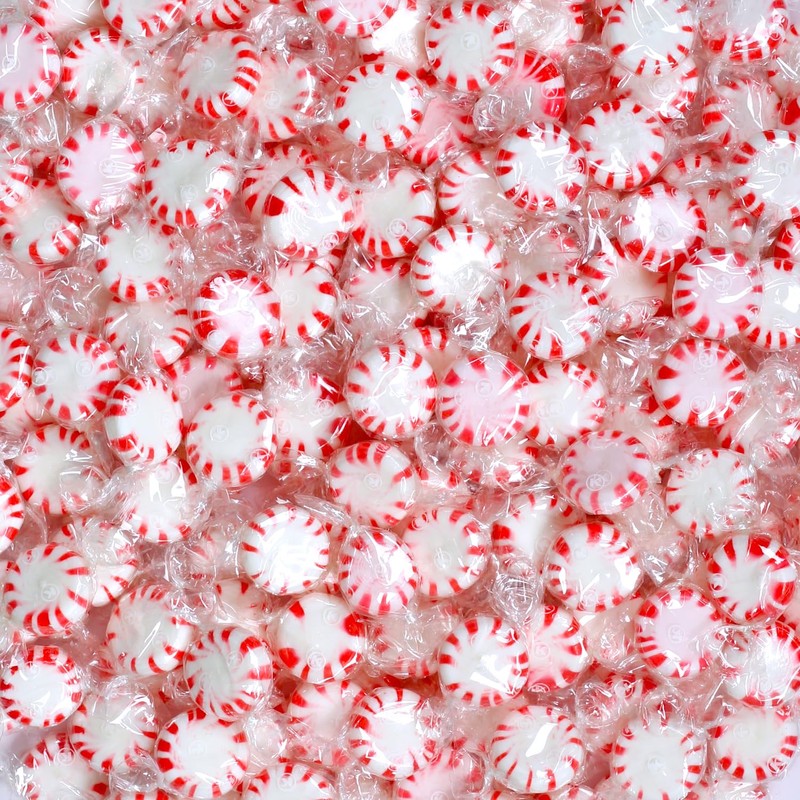 Starlight Peppermint Candy - 5 lb Bulk Bag - Red