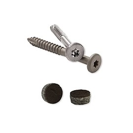 Starborn Pro Plug System for Fiberon Fascia - #10 X 1-7/8" Epoxy Coated Carbon Steel Screws and Fiberon Ipe Plugs - 100 Count
