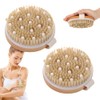 2 PCS Cepillo para Cuerpo, Cepillo corporal de madera con