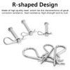 Pack of 150 Spring Cotter Pins, Spring Pins Assortment, Stainless