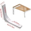 JUNEYE 4 Pcs Shelf Bracket Corner Brace Angle Bracket Shelf