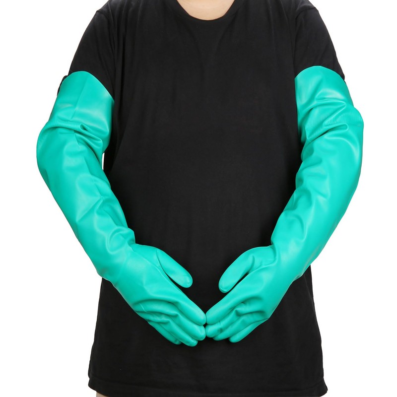 AUTSEEYS Aquarium Gloves for Fish Tank Maintenance,Shoulder Length Waterproof Long