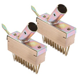 Hsthe Sea 2 Pieces Weed Brush Steel Brush Garden Weeding Tools Solid Wood Grout Brush