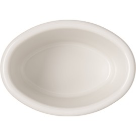 CFS S31042 Melamine Smooth Oval Ramekin, 2 oz, Bone