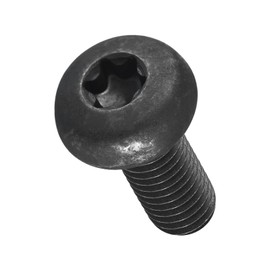 METALLIXITY Pan Head Torx Security Screws Bolts (M8-1.25x20mm) 12Pcs, Button Torx Head Machine Screws Carbon steel - for Furniture Woodworking Project, Black