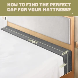 DEEPSHARK Bed Gap Filler for Twin/Twin XL Mattress, High-Density 45D Sponge, Removable and Washable Cover, Mattress Extender Filler for Headboard Gap, Bed Space Crack, Wall(39"×6"×12", Twin/Twin XL)