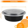 JMIATRY 25 Pack Round Meal Prep Containers Reusable, 1 Compartment