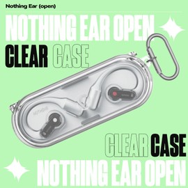 Nothing Ear (open) Case, Earphone Case, Carabiner Strap, Stylish, Simple, Clear, Clear Case