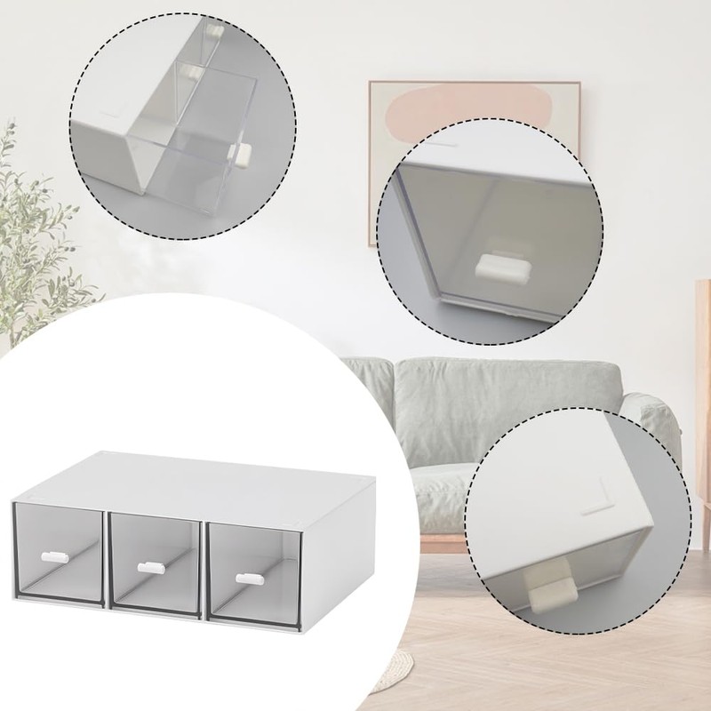 KiKiHong Kitchen Organiser with 3 Drawers, Tea Drawer Box, Tea