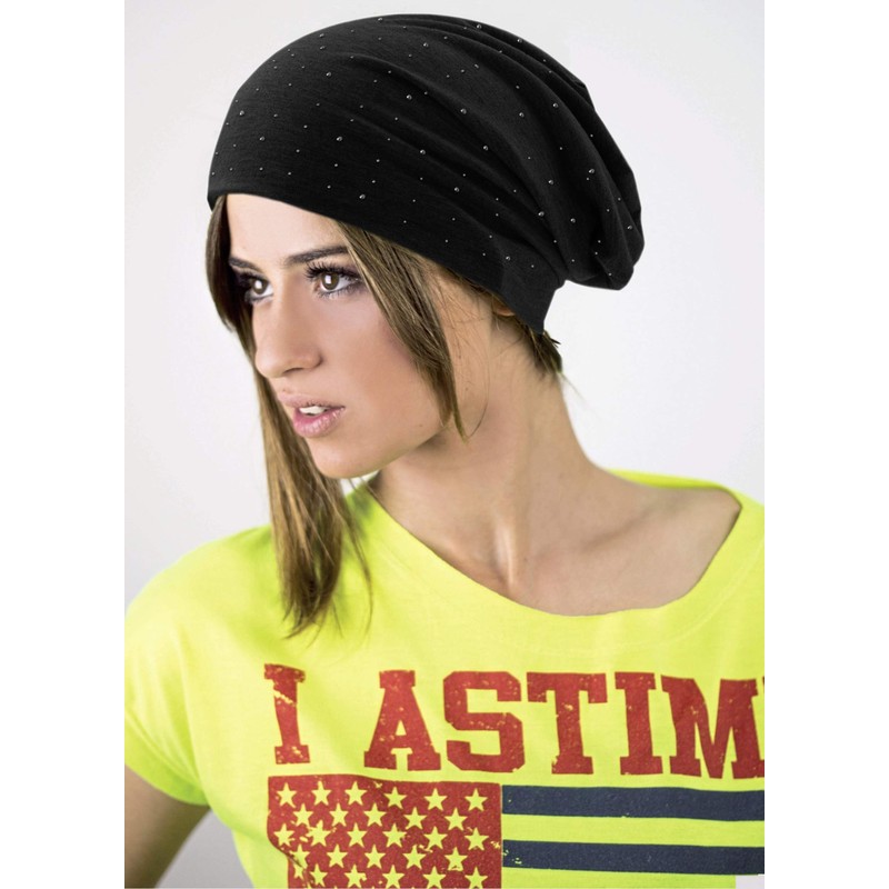 Hatstar Women’s Beanie Hat with Elegant Appliqué Rhinestone Studs, Girls’