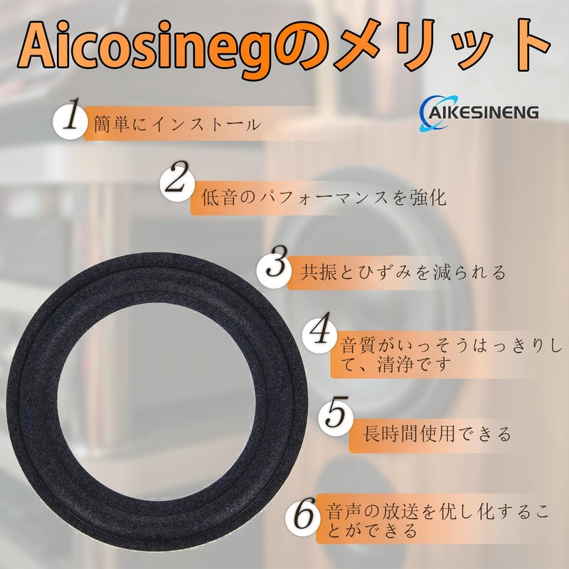 Aicosineg Speaker Edge Foam Speaker Audio Speaker 2 Pack 250mm