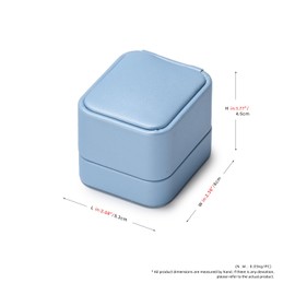 Papten Ring Box Ring Storage Ring Box Jewellery Storage Jewellery Gift Box for Wedding Engagement Marriage Proposal Valentine's Day (Blue)