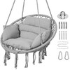 Goutime Hammock Chair, Macrame Hanging Swing Chairs with Cushion and
