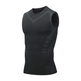 KOMilesoon Compression Shirts for Men Moisture Wicking Sleeveless Comprssion Workout Tank Tops Sports Base Layer Basketball L US/02